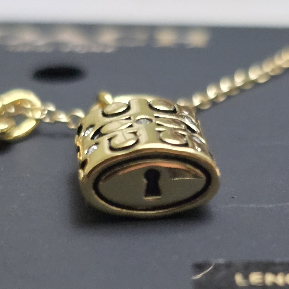Coach Quilted Padlock Necklace - Picture 5 of 5
